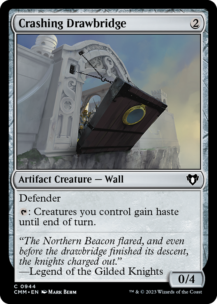 Crashing Drawbridge (CMM-944) - Commander Masters - Premium MTG Single from Wizards of the Coast - Just $1.24! Shop now at Game Crave Tournament Store