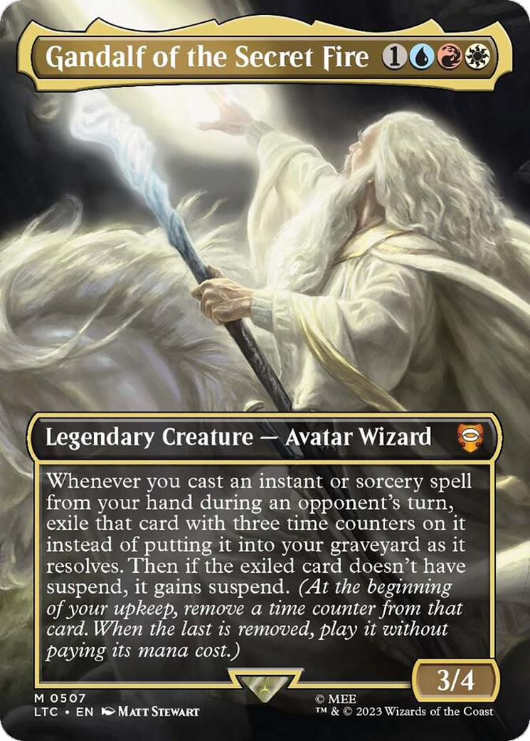 Gandalf of the Secret Fire (LTC-507) - Tales of Middle-earth Commander (Borderless) - Premium MTG Single from Wizards of the Coast - Just $0.56! Shop now at Game Crave Tournament Store