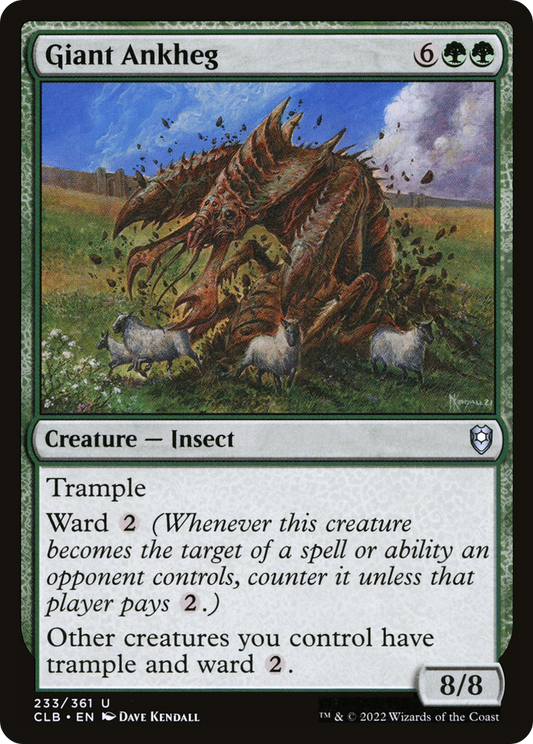 Giant Ankheg (CLB-233) - Commander Legends: Battle for Baldur's Gate - Premium MTG Single from Wizards of the Coast - Just $0.08! Shop now at Game Crave Tournament Store