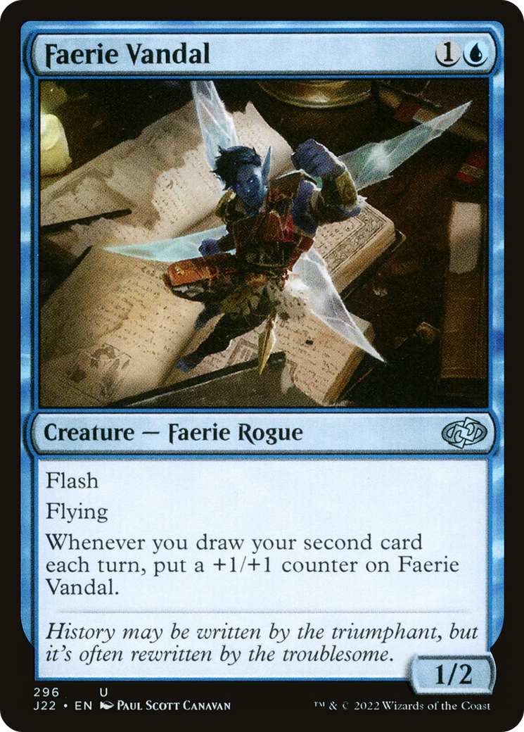 Faerie Vandal (J22-296) - Jumpstart 2022 - Premium MTG Single from Wizards of the Coast - Just $0.08! Shop now at Game Crave Tournament Store