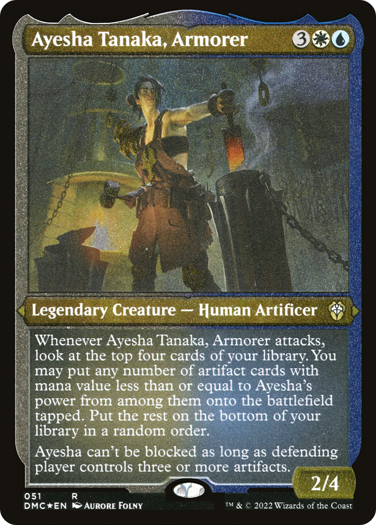 Ayesha Tanaka, Armorer (DMC-051) - Dominaria United Commander Etched Foil - Premium MTG Single from Wizards of the Coast - Just $0.08! Shop now at Game Crave Tournament Store