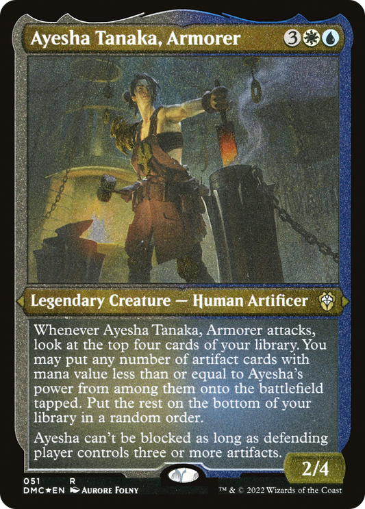 Ayesha Tanaka, Armorer (DMC-051) - Dominaria United Commander Etched Foil - Premium MTG Single from Wizards of the Coast - Just $0.08! Shop now at Game Crave Tournament Store