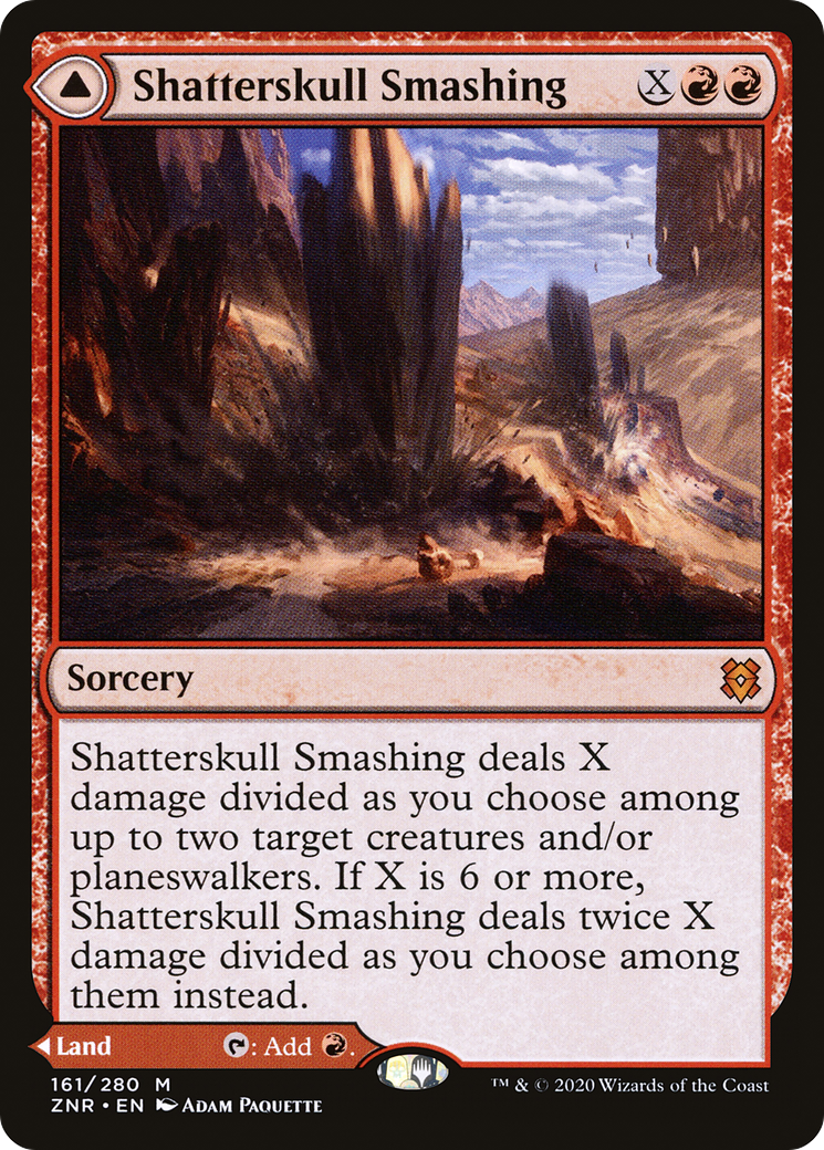 Shatterskull Smashing // Shatterskull, the Hammer Pass (ZNR-161) - Zendikar Rising Foil - Premium MTG Single from Wizards of the Coast - Just $6.47! Shop now at Game Crave Tournament Store