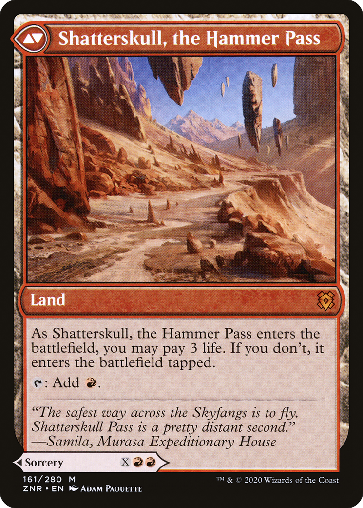 Shatterskull Smashing // Shatterskull, the Hammer Pass (ZNR-161) - Zendikar Rising Foil - Premium MTG Single from Wizards of the Coast - Just $6.47! Shop now at Game Crave Tournament Store