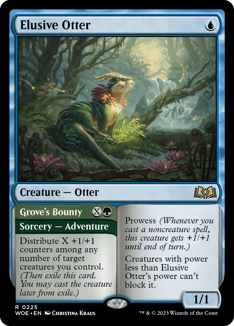 Elusive Otter // Grove's Bounty (WOE-225) - Wilds of Eldraine - Premium MTG Single from Wizards of the Coast - Just $0.08! Shop now at Game Crave Tournament Store