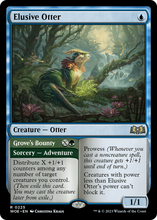 Elusive Otter // Grove's Bounty (WOE-225) - Wilds of Eldraine - Premium MTG Single from Wizards of the Coast - Just $0.08! Shop now at Game Crave Tournament Store