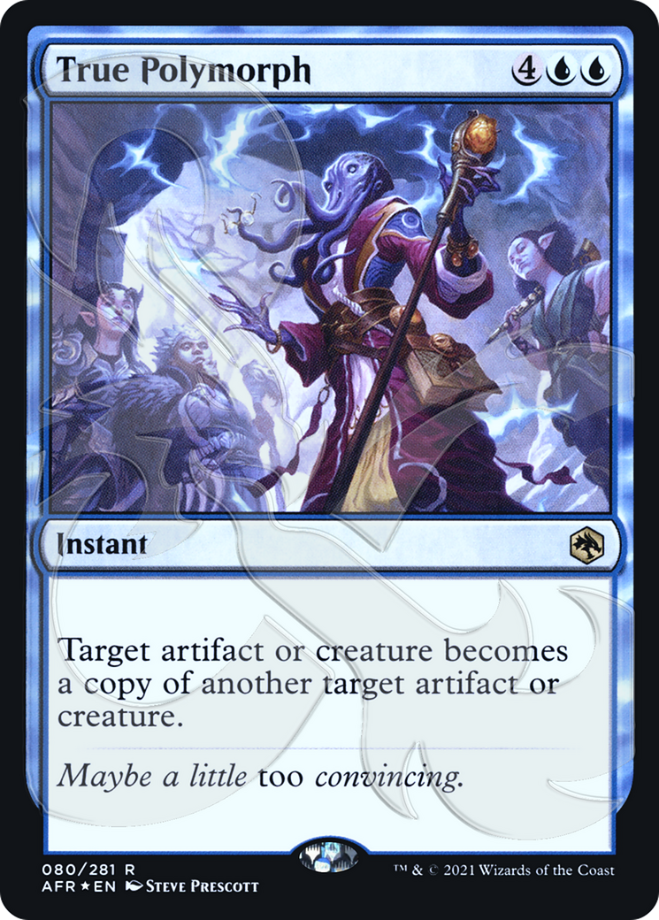 True Polymorph (PAFR-80A) - Adventures in the Forgotten Realms Promos Foil - Premium MTG Single from Wizards of the Coast - Just $1.25! Shop now at Game Crave Tournament Store