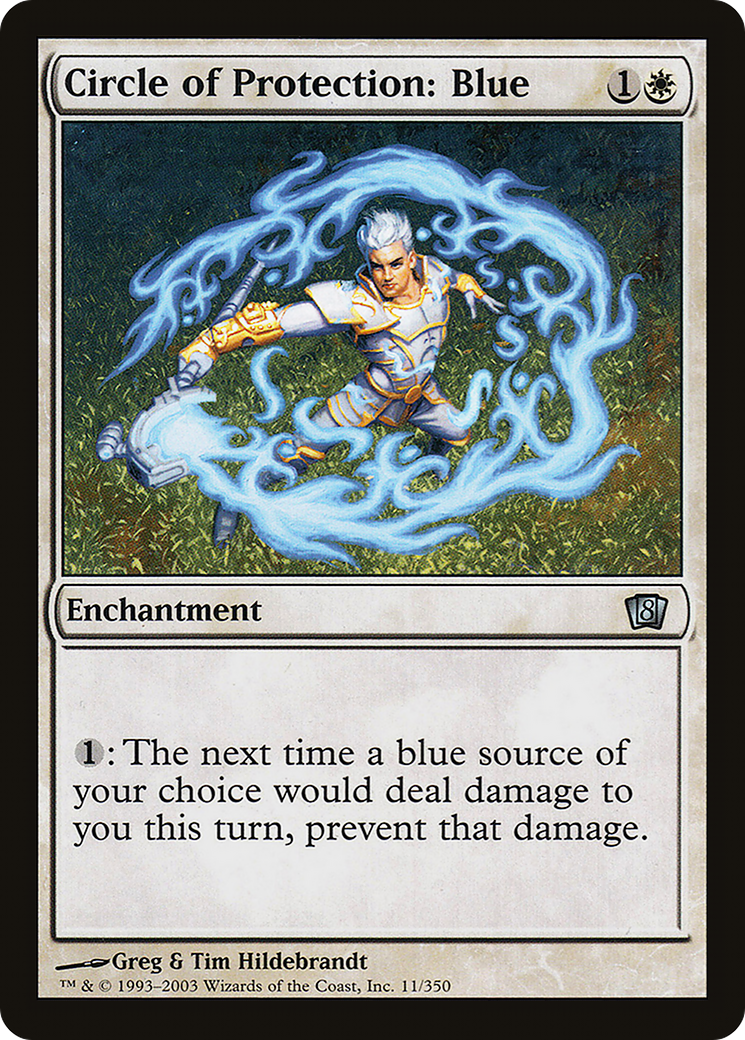 Circle of Protection: Blue (8ED-11★) - Eighth Edition Foil - Premium MTG Single from Wizards of the Coast - Just $0.65! Shop now at Game Crave Tournament Store