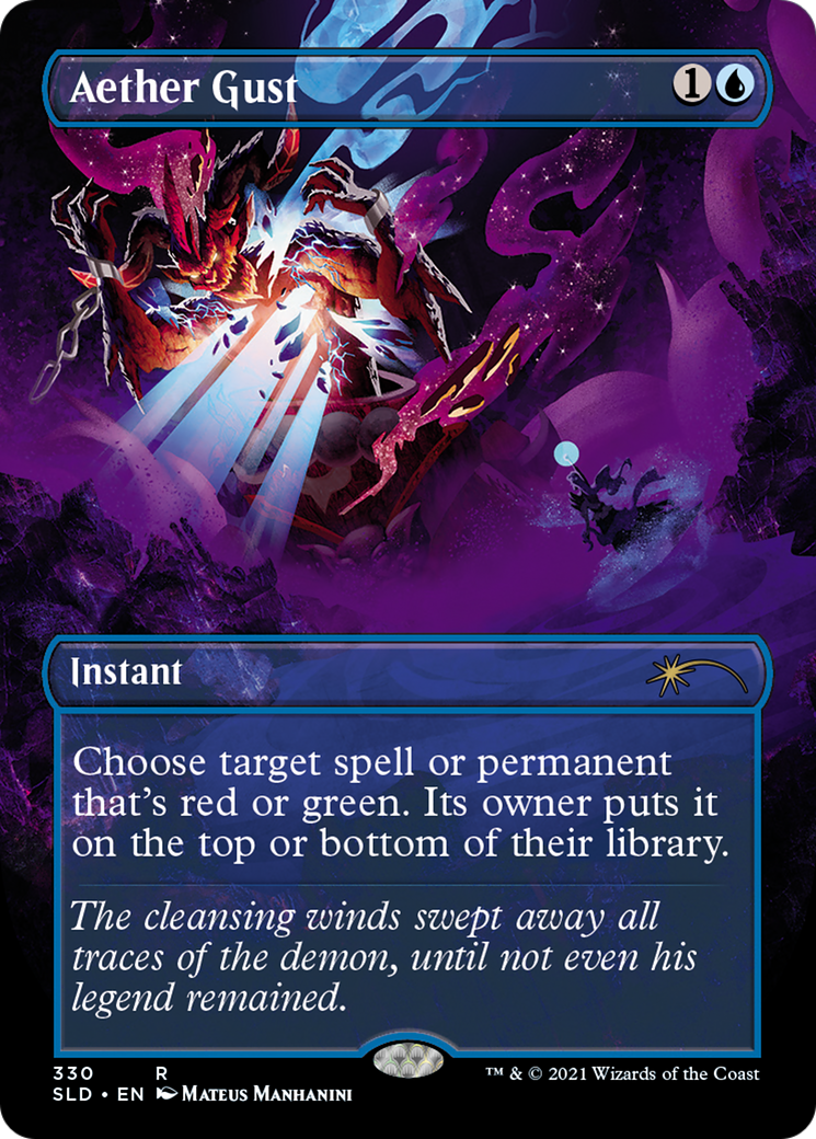 Aether Gust (SLD-330) - Secret Lair Drop (Borderless) Foil - Premium MTG Single from Wizards of the Coast - Just $0.64! Shop now at Game Crave Tournament Store