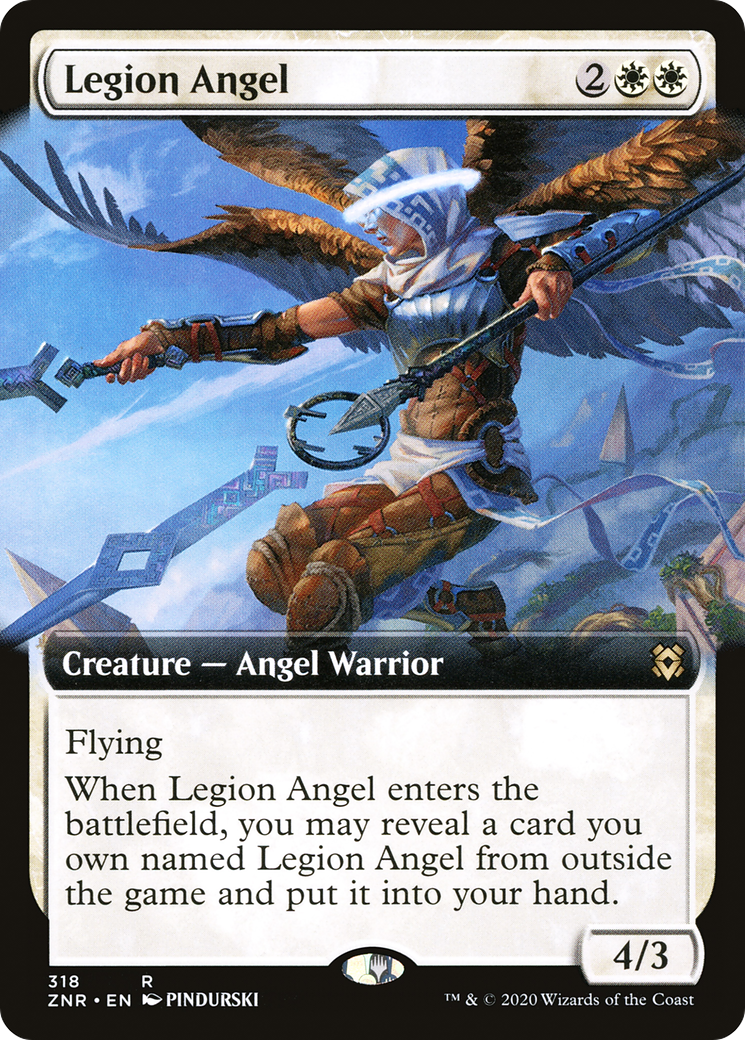 Legion Angel (ZNR-318) - Zendikar Rising: (Extended Art) Foil - Premium MTG Single from Wizards of the Coast - Just $0.46! Shop now at Game Crave Tournament Store