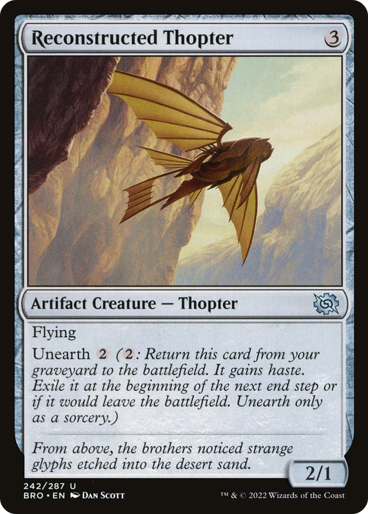 Reconstructed Thopter (BRO-242) - The Brothers' War - Premium MTG Single from Wizards of the Coast - Just $0.08! Shop now at Game Crave Tournament Store