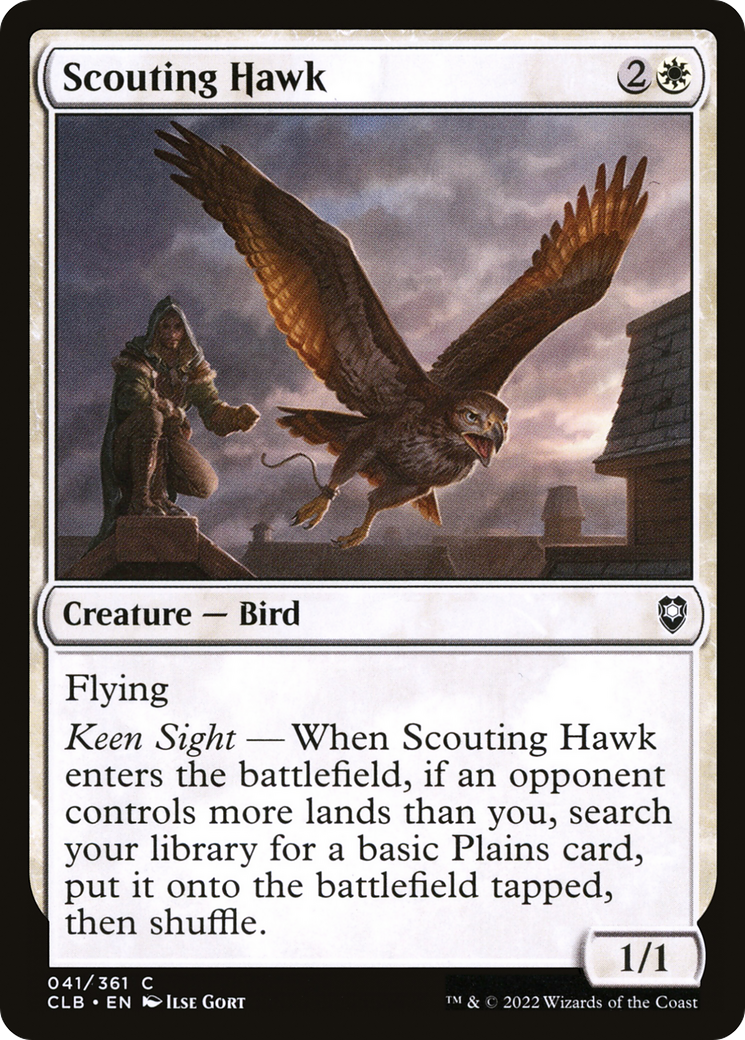 Scouting Hawk (CLB-041) - Commander Legends: Battle for Baldur's Gate - Premium MTG Single from Wizards of the Coast - Just $0.08! Shop now at Game Crave Tournament Store
