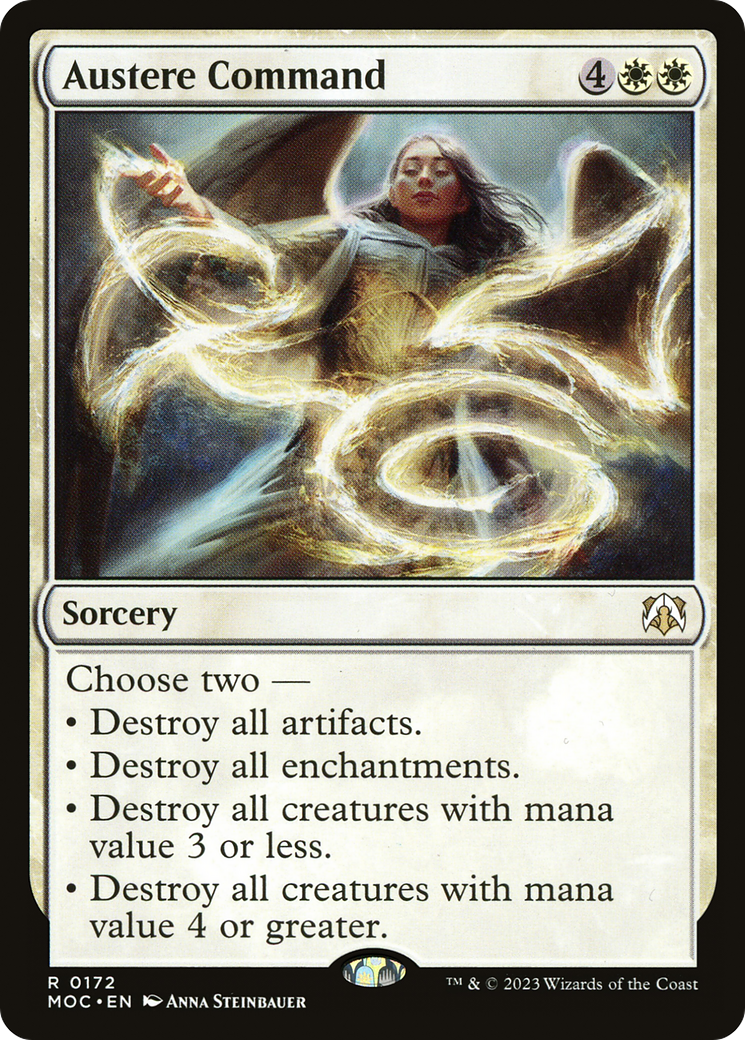 Austere Command (MOC-172) - March of the Machine Commander - Premium MTG Single from Wizards of the Coast - Just $0.14! Shop now at Game Crave Tournament Store