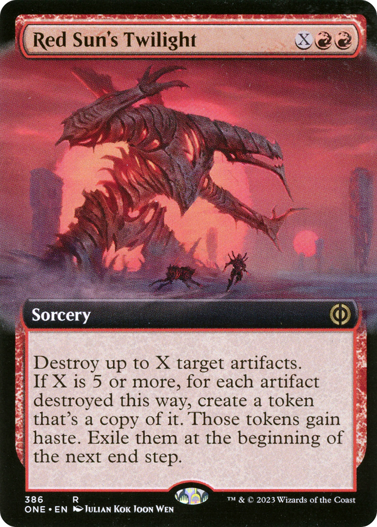 Red Sun's Twilight (ONE-386) - Phyrexia: All Will Be One: (Extended Art) - Premium MTG Single from Wizards of the Coast - Just $0.08! Shop now at Game Crave Tournament Store