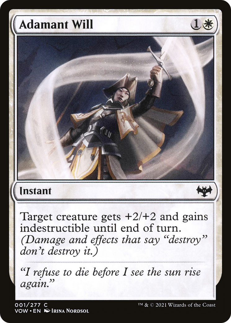 Adamant Will (VOW-001) - Innistrad: Crimson Vow - Premium MTG Single from Wizards of the Coast - Just $0.08! Shop now at Game Crave Tournament Store