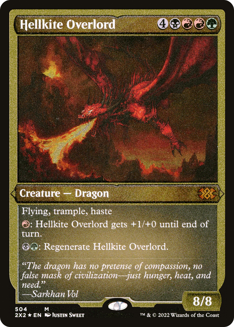 Hellkite Overlord (2X2-504) - Double Masters 2022 Etched Foil - Premium MTG Single from Wizards of the Coast - Just $0.95! Shop now at Game Crave Tournament Store