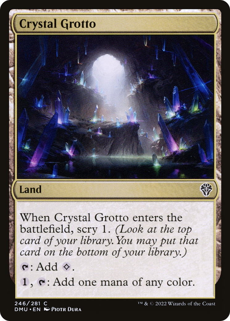 Crystal Grotto (DMU-246) - Dominaria United Foil - Premium MTG Single from Wizards of the Coast - Just $0.08! Shop now at Game Crave Tournament Store
