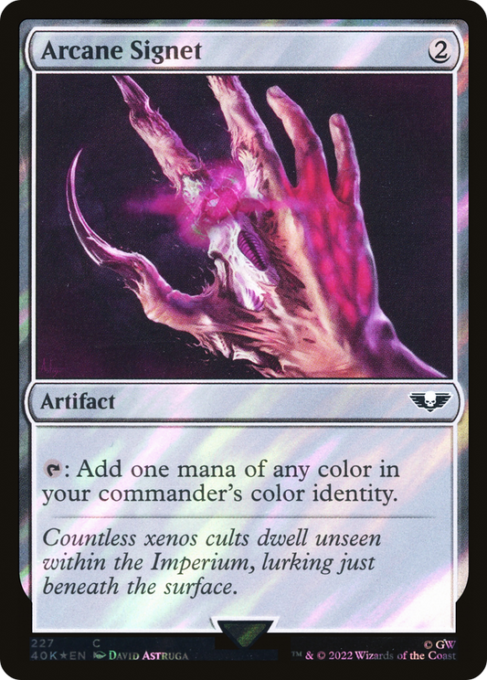 Arcane Signet (40K-227★) - Warhammer 40,000 Commander Foil - Premium MTG Single from Wizards of the Coast - Just $2.94! Shop now at Game Crave Tournament Store