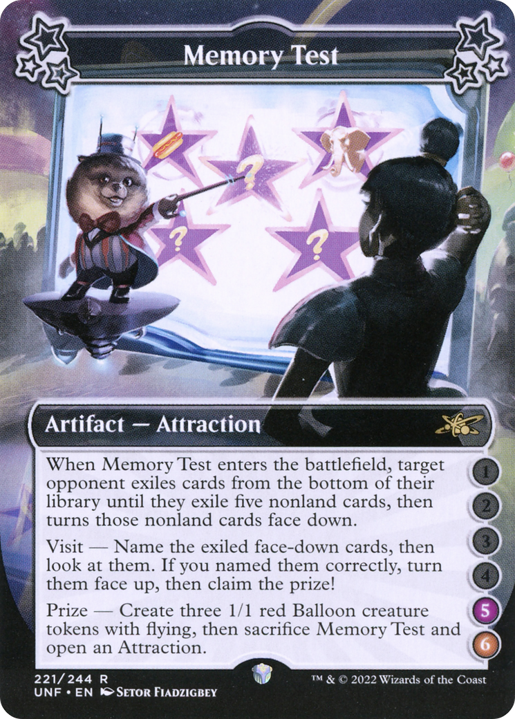 Memory Test (UNF-221B) - Unfinity - Premium MTG Single from Wizards of the Coast - Just $0.08! Shop now at Game Crave Tournament Store