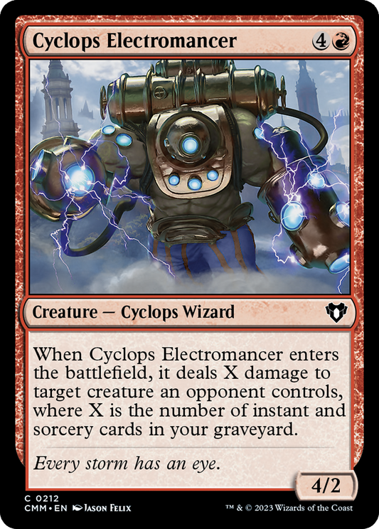 Cyclops Electromancer (CMM-212) - Commander Masters - Premium MTG Single from Wizards of the Coast - Just $0.25! Shop now at Game Crave Tournament Store