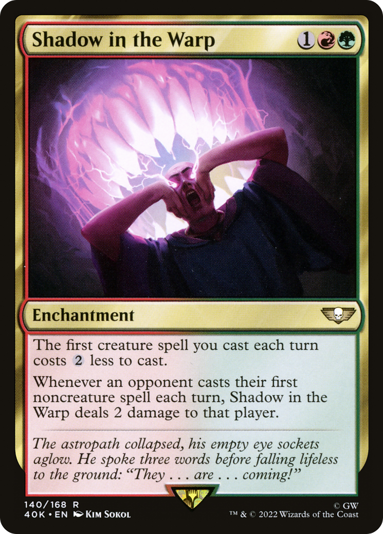 Shadow in the Warp (40K-140) - Warhammer 40,000 Commander - Premium MTG Single from Wizards of the Coast - Just $3.78! Shop now at Game Crave Tournament Store