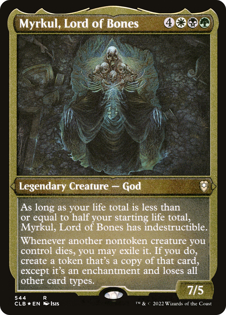 Myrkul, Lord of Bones (CLB-544) - Commander Legends: Battle for Baldur's Gate Etched Foil - Premium MTG Single from Wizards of the Coast - Just $0.08! Shop now at Game Crave Tournament Store