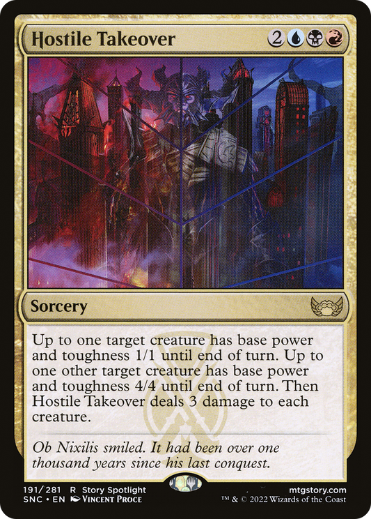Hostile Takeover (SNC-191) - Streets of New Capenna - Premium MTG Single from Wizards of the Coast - Just $0.08! Shop now at Game Crave Tournament Store