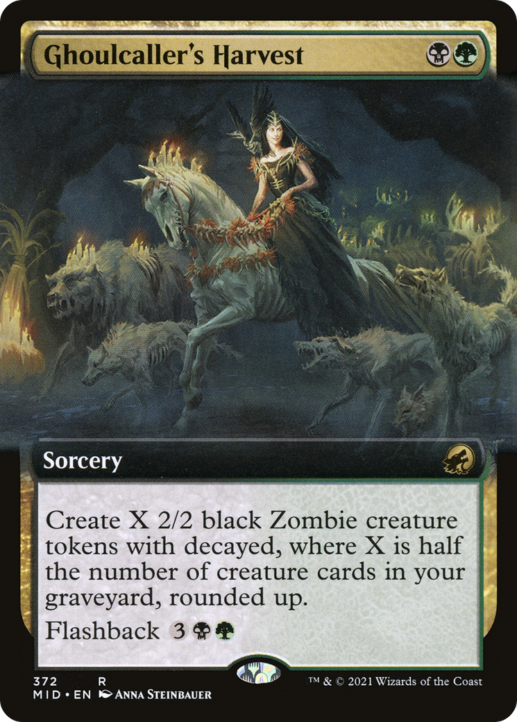Ghoulcaller's Harvest (MID-372) - Innistrad: Midnight Hunt: (Extended Art) Foil - Premium MTG Single from Wizards of the Coast - Just $0.08! Shop now at Game Crave Tournament Store