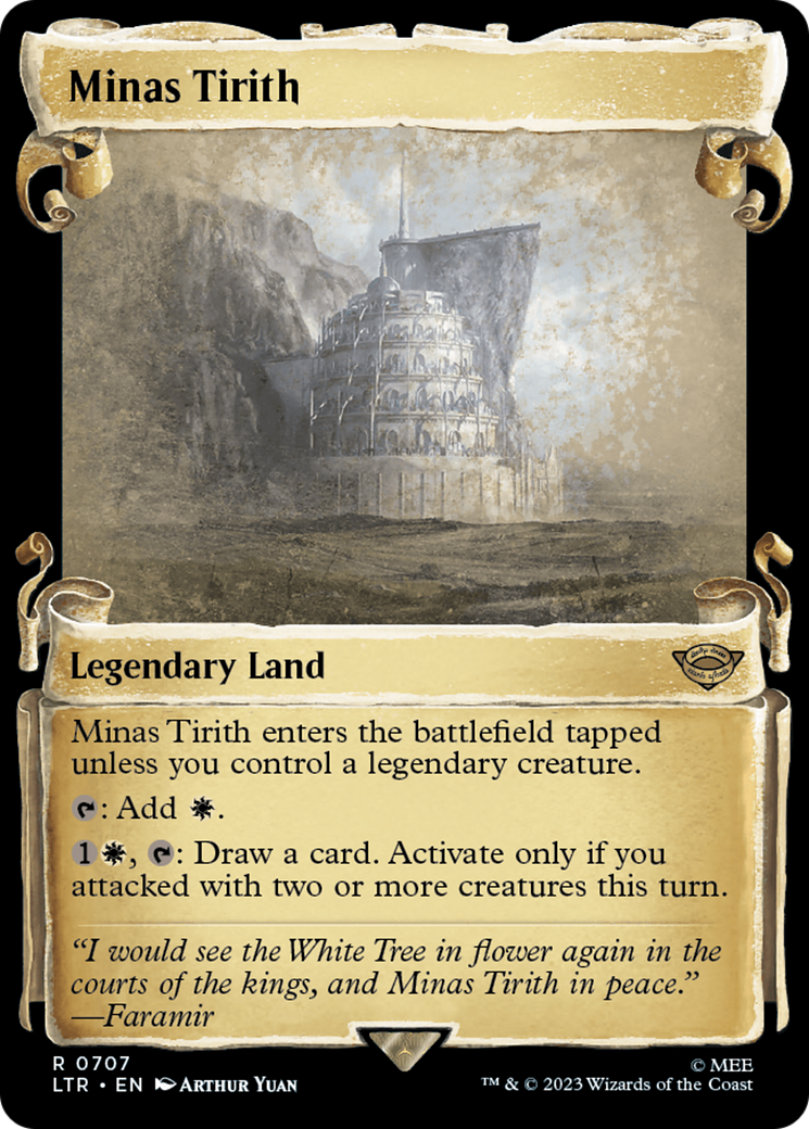 Minas Tirith (LTR-707) - The Lord of the Rings: Tales of Middle-earth: (Showcase) Foil - Premium MTG Single from Wizards of the Coast - Just $2.88! Shop now at Game Crave Tournament Store
