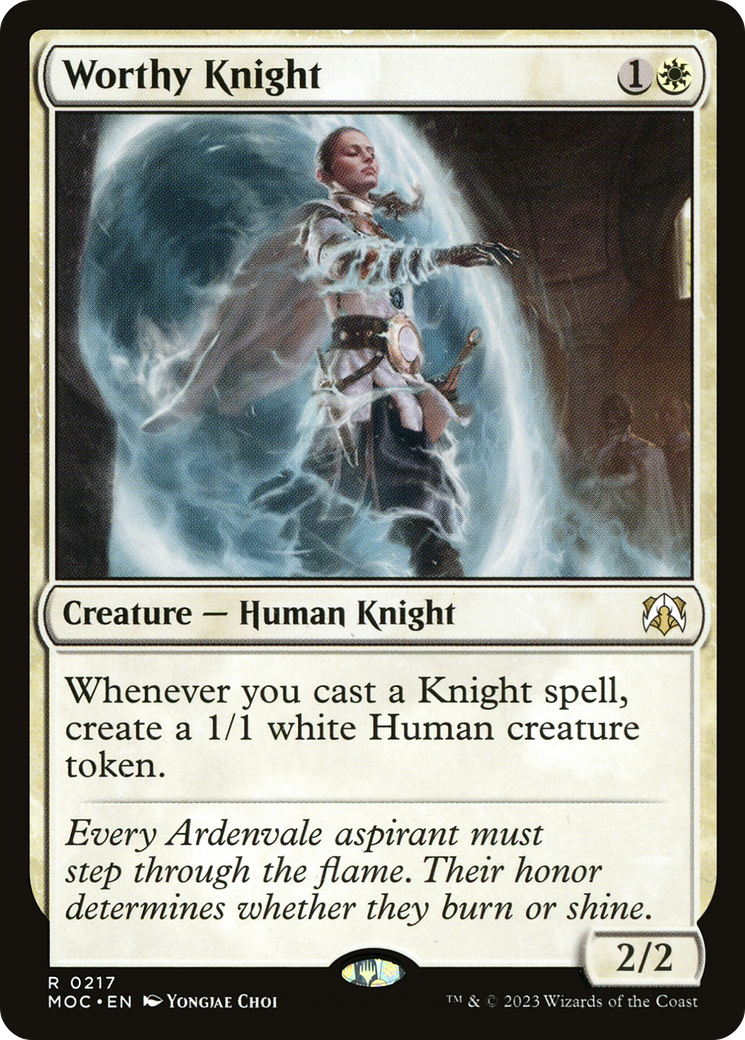 Worthy Knight (MOC-217) - March of the Machine Commander - Premium MTG Single from Wizards of the Coast - Just $0.25! Shop now at Game Crave Tournament Store
