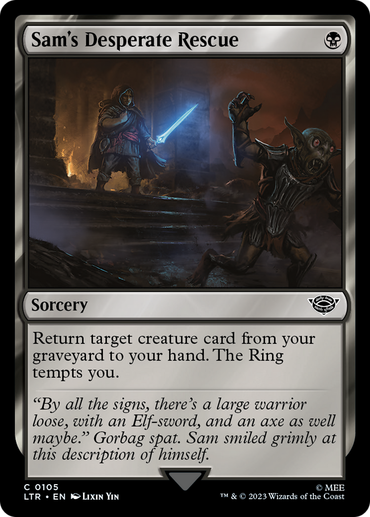 Sam's Desperate Rescue (LTR-105) - The Lord of the Rings: Tales of Middle-earth - Premium MTG Single from Wizards of the Coast - Just $0.08! Shop now at Game Crave Tournament Store