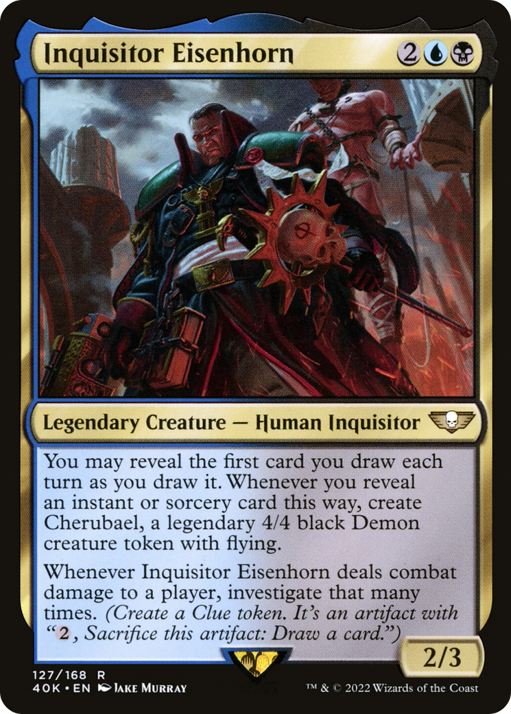Inquisitor Eisenhorn (40K-127) - Warhammer 40,000 Commander - Premium MTG Single from Wizards of the Coast - Just $0.25! Shop now at Game Crave Tournament Store