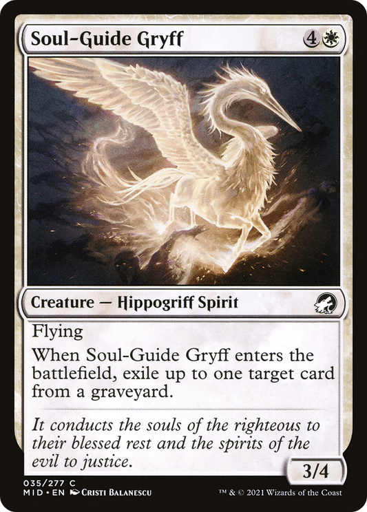 Soul-Guide Gryff (MID-035) - Innistrad: Midnight Hunt Foil - Premium MTG Single from Wizards of the Coast - Just $0.08! Shop now at Game Crave Tournament Store