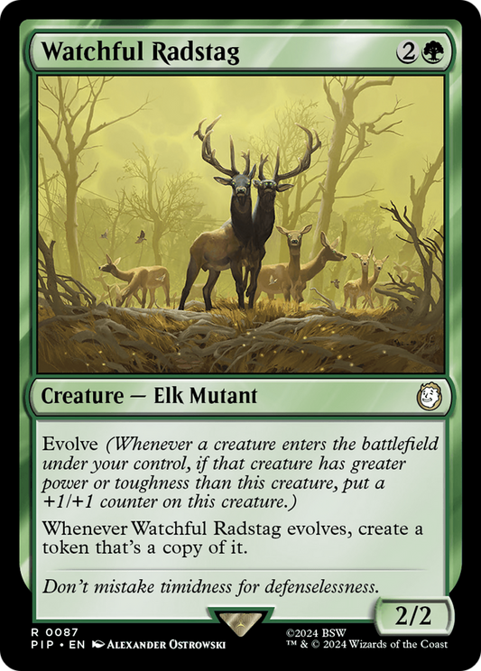 Watchful Radstag (PIP-087) - Fallout - Premium MTG Single from Wizards of the Coast - Just $0.81! Shop now at Game Crave Tournament Store