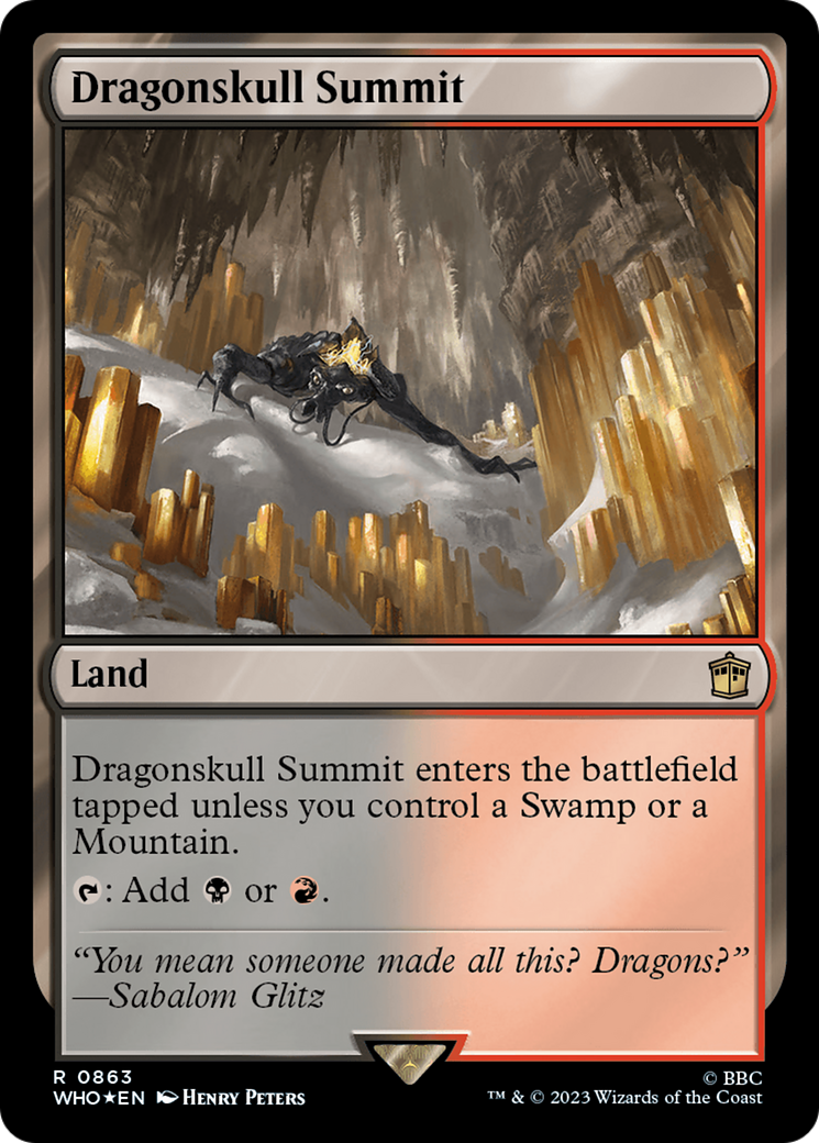 Dragonskull Summit (WHO-863) - Doctor Who Foil - Premium MTG Single from Wizards of the Coast - Just $3! Shop now at Game Crave Tournament Store