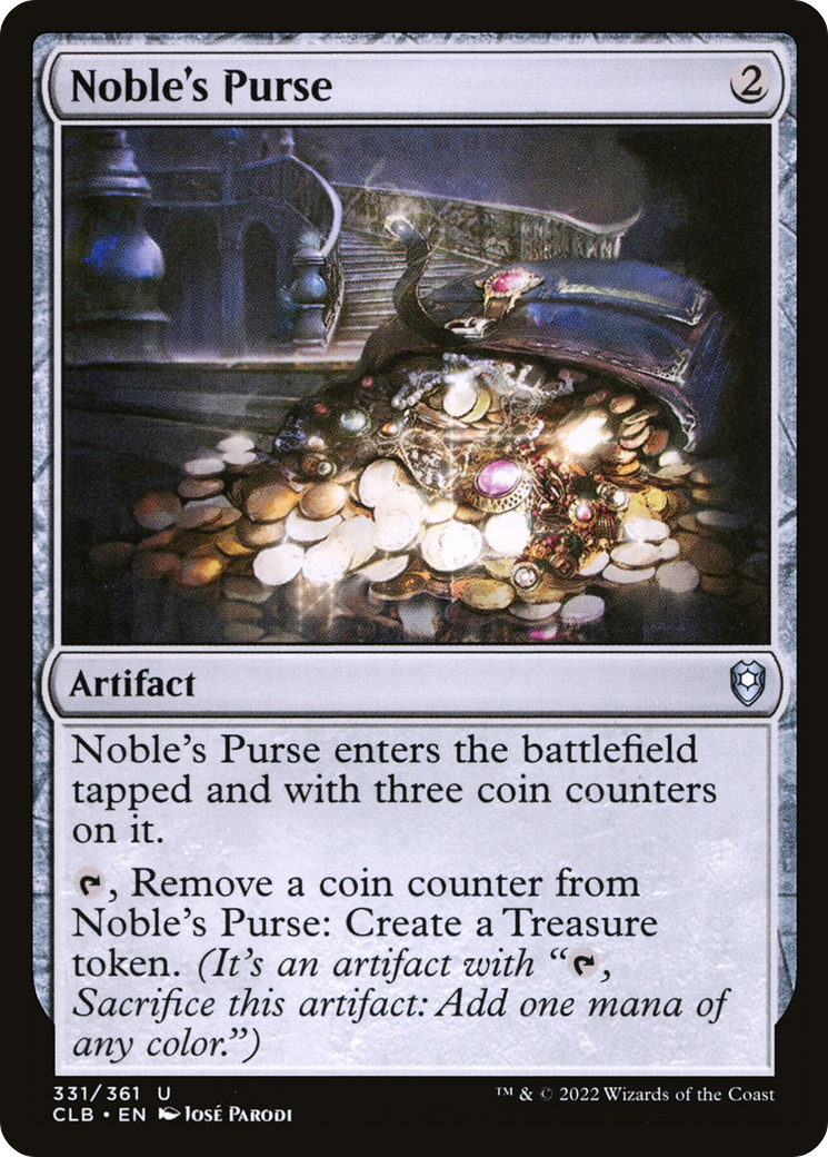 Noble's Purse (CLB-331) - Commander Legends: Battle for Baldur's Gate - Premium MTG Single from Wizards of the Coast - Just $0.08! Shop now at Game Crave Tournament Store