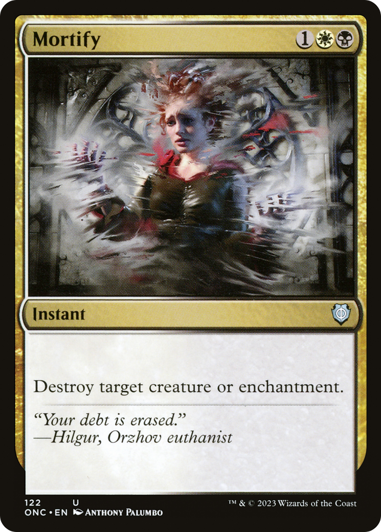 Mortify (ONC-122) - Phyrexia: All Will Be One Commander - Premium MTG Single from Wizards of the Coast - Just $0.25! Shop now at Game Crave Tournament Store