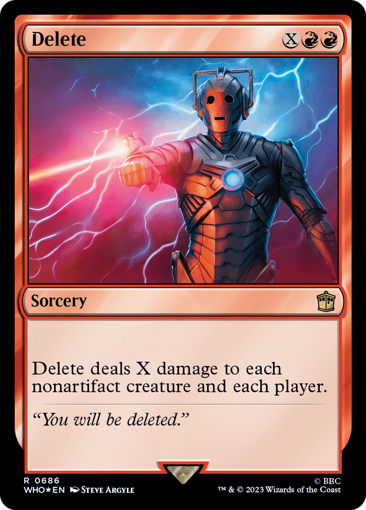 Delete (WHO-686) - Doctor Who Foil - Premium MTG Single from Wizards of the Coast - Just $0.93! Shop now at Game Crave Tournament Store