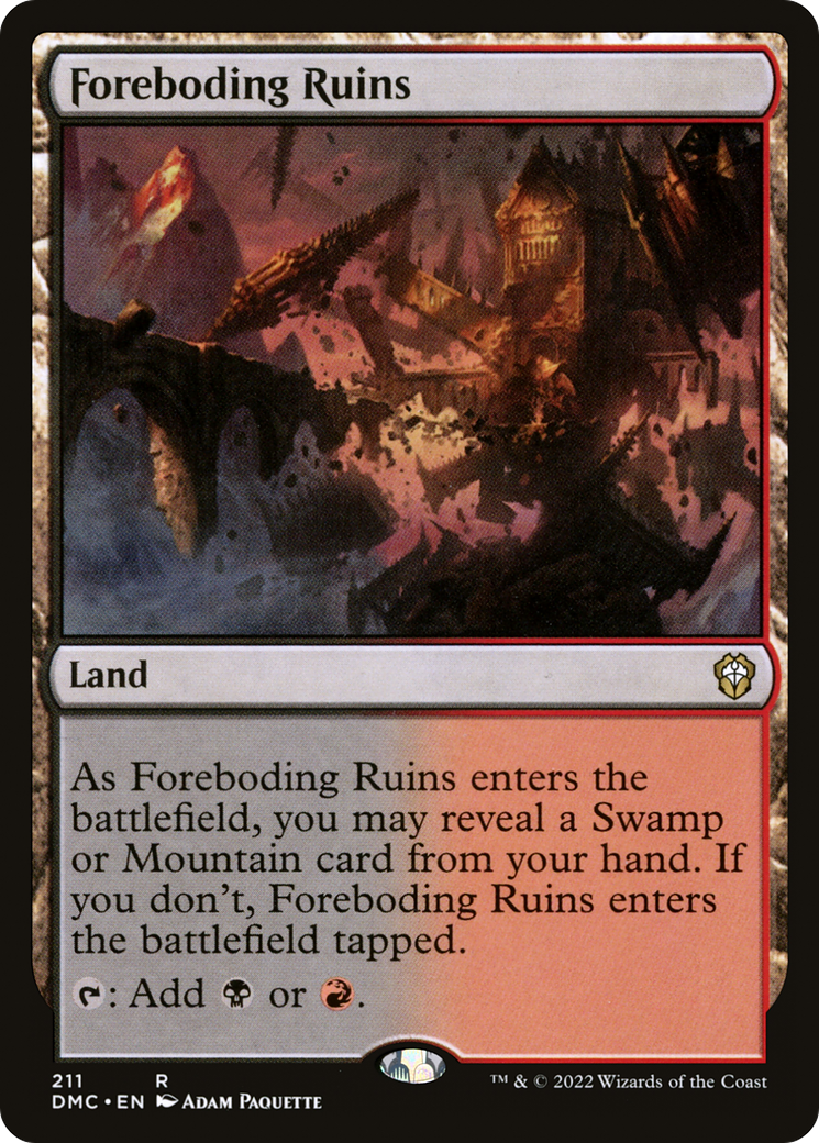 Foreboding Ruins (DMC-211) - Dominaria United Commander - Premium MTG Single from Wizards of the Coast - Just $0.08! Shop now at Game Crave Tournament Store