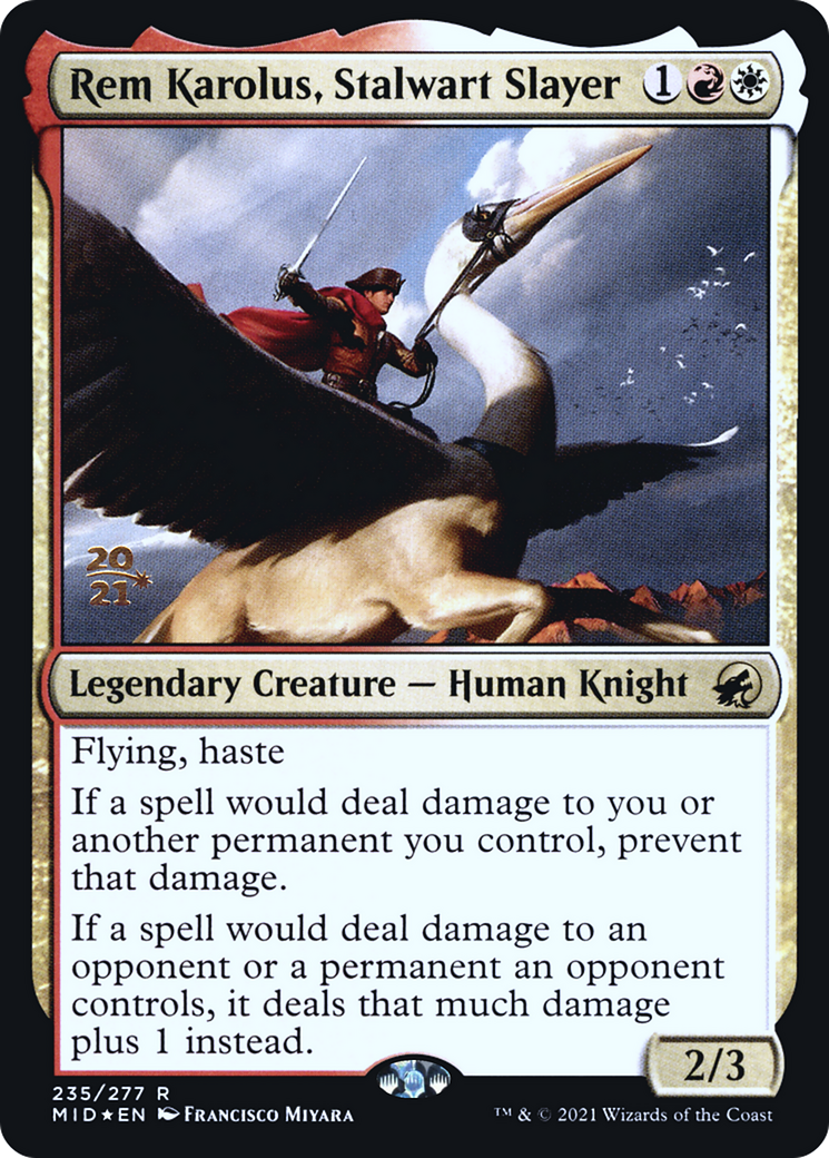 Rem Karolus, Stalwart Slayer (PMID-235S) - Innistrad: Midnight Hunt Promos Foil - Premium MTG Single from Wizards of the Coast - Just $0.50! Shop now at Game Crave Tournament Store
