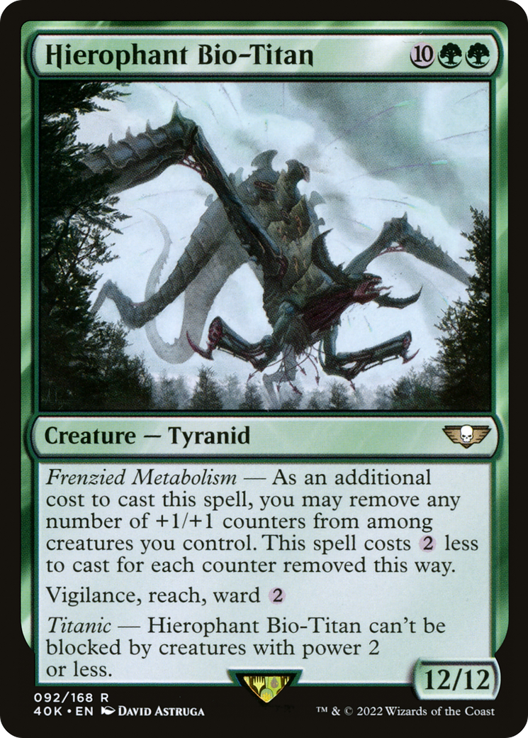 Hierophant Bio-Titan (40K-092) - Warhammer 40,000 Commander - Premium MTG Single from Wizards of the Coast - Just $1! Shop now at Game Crave Tournament Store