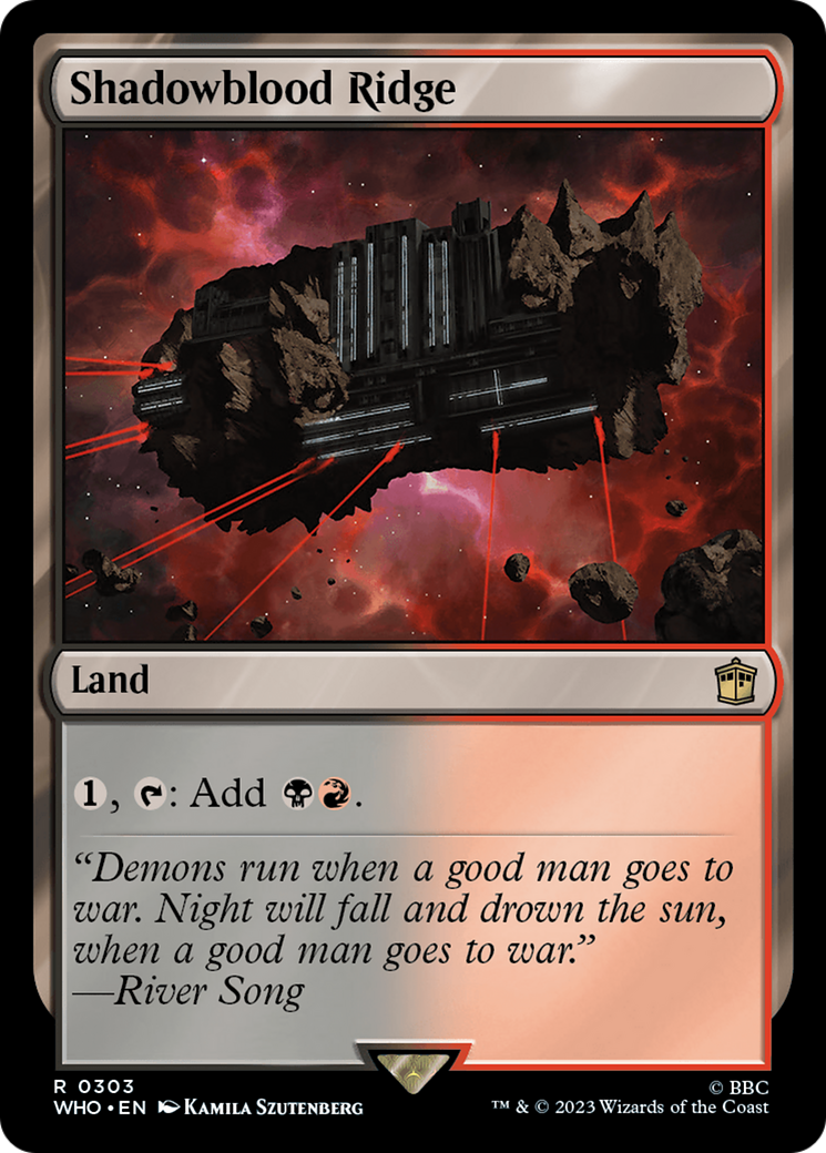 Shadowblood Ridge (WHO-303) - Doctor Who Foil - Premium MTG Single from Wizards of the Coast - Just $0.22! Shop now at Game Crave Tournament Store