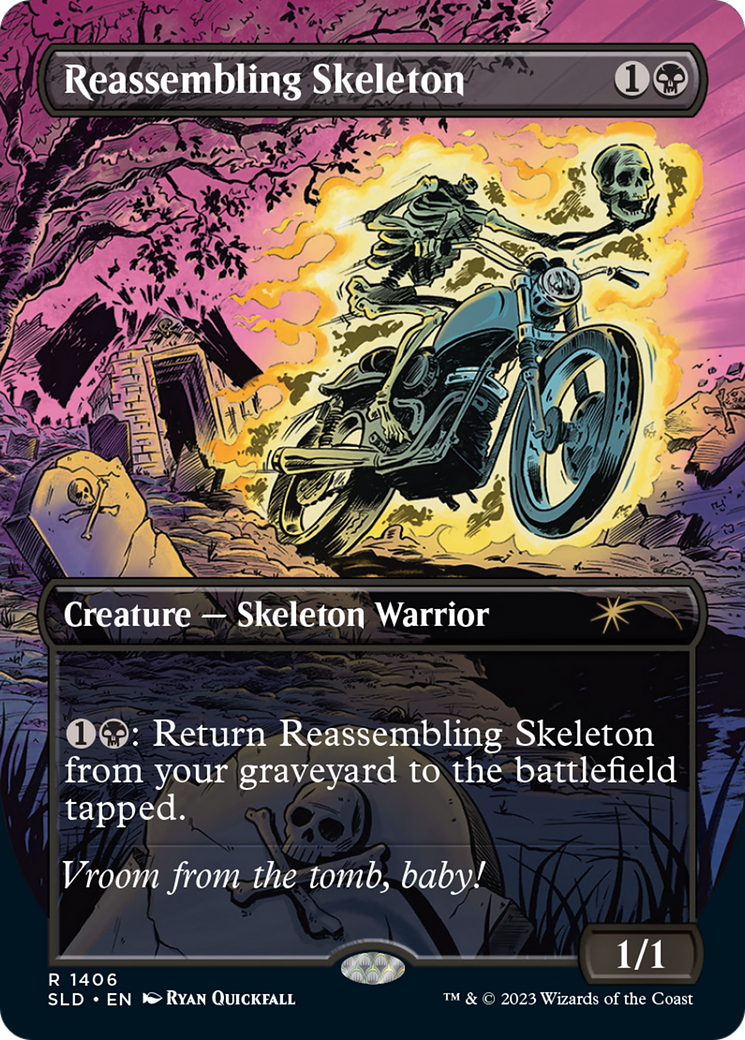 Reassembling Skeleton (SLD-1406) - Secret Lair Drop (Borderless) - Premium MTG Single from Wizards of the Coast - Just $4.05! Shop now at Game Crave Tournament Store