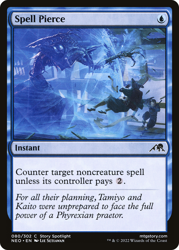 Spell Pierce (NEO-080) - Kamigawa: Neon Dynasty - Premium MTG Single from Wizards of the Coast - Just $0.08! Shop now at Game Crave Tournament Store