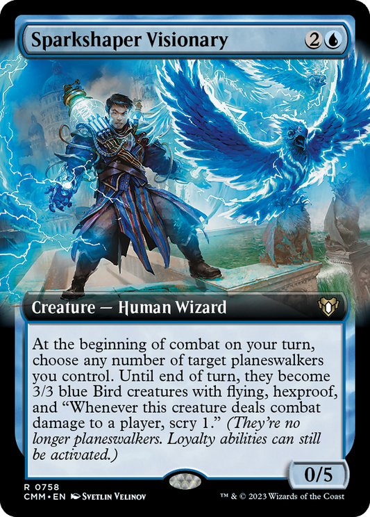 Sparkshaper Visionary (CMM-758) - Commander Masters: (Extended Art) Foil - Premium MTG Single from Wizards of the Coast - Just $0.31! Shop now at Game Crave Tournament Store