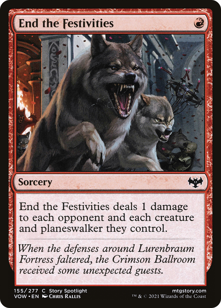 End the Festivities (VOW-155) - Innistrad: Crimson Vow Foil - Premium MTG Single from Wizards of the Coast - Just $0.26! Shop now at Game Crave Tournament Store
