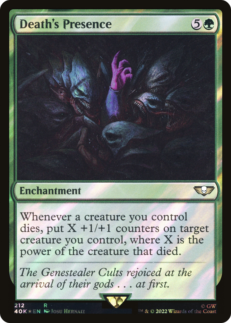 Death's Presence (40K-212★) - Warhammer 40,000 Commander Foil - Premium MTG Single from Wizards of the Coast - Just $0.33! Shop now at Game Crave Tournament Store