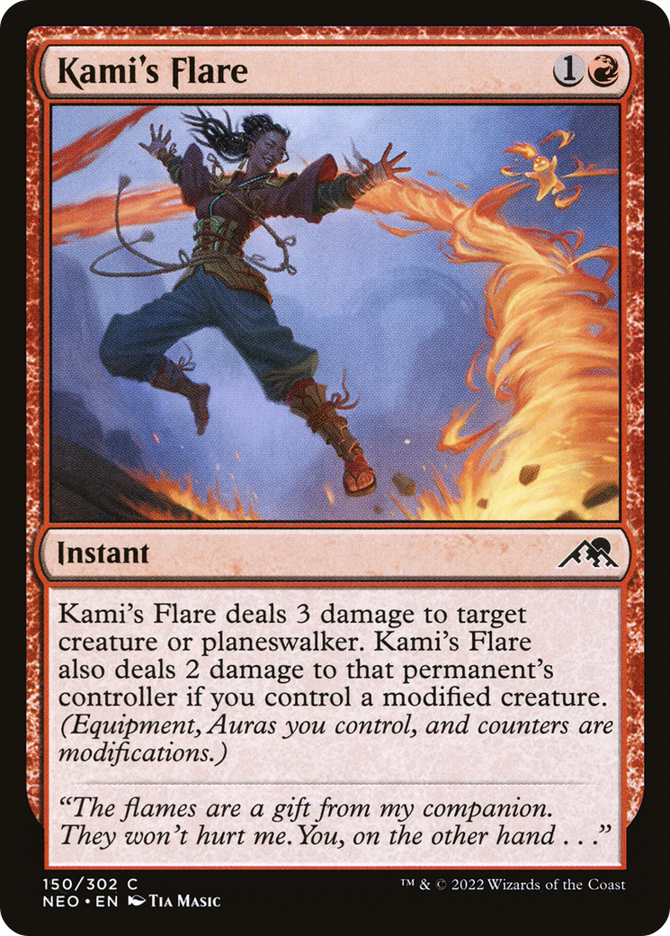 Kami's Flare (NEO-150) - Kamigawa: Neon Dynasty - Premium MTG Single from Wizards of the Coast - Just $0.08! Shop now at Game Crave Tournament Store