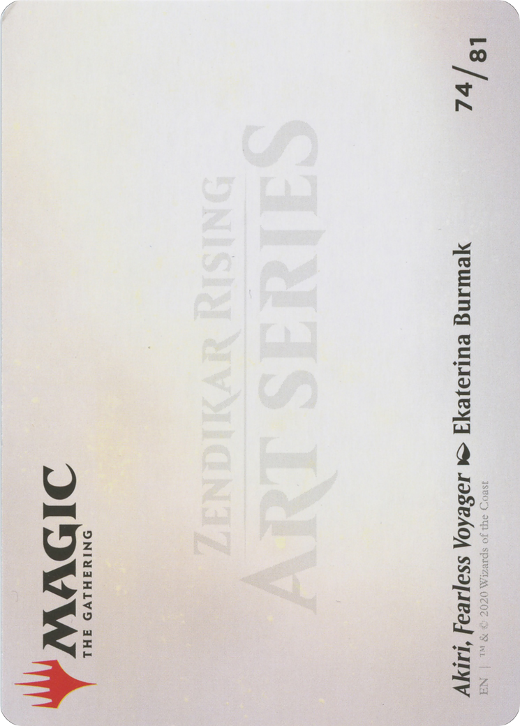 Akiri, Fearless Voyager // Akiri, Fearless Voyager (AZNR-074) - Zendikar Rising Art Series (Borderless) Foil - Premium MTG Single from Wizards of the Coast - Just $0! Shop now at Game Crave Tournament Store