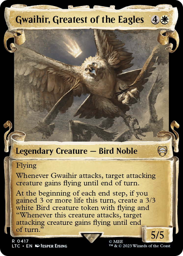 Gwaihir, Greatest of the Eagles (LTC-417) - Tales of Middle-earth Commander: (Showcase) Foil - Premium MTG Single from Wizards of the Coast - Just $1.48! Shop now at Game Crave Tournament Store